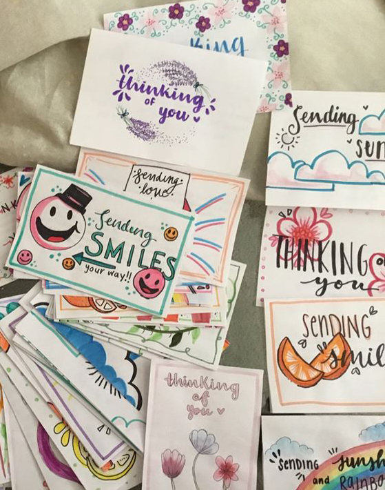 These homemade cards were created as part of St. John Neumann Catholic High School project in Naples in April 2020. Similar cards have been created to be delivered to nursing homes in the Bradenton area by parishioners of Ss. Peter and Paul the Apostles Parish.