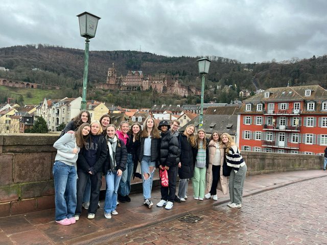 The German students on their exchange trip in 2024.